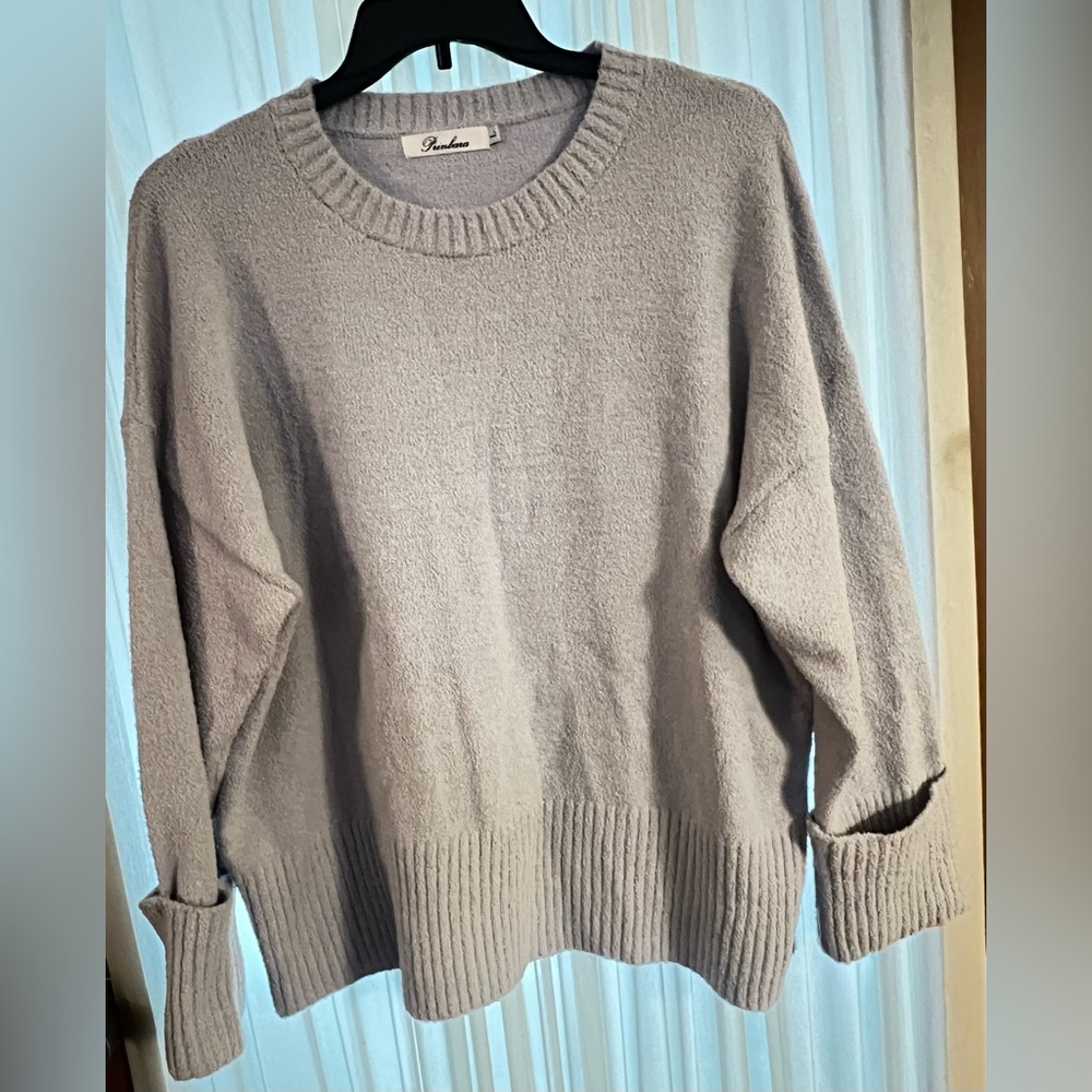 PRINBARA LADIES SOFT PURPLE SWEATER, SIZE. L